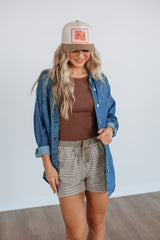 Grayson Risen Denim Shacket - Medium Wash