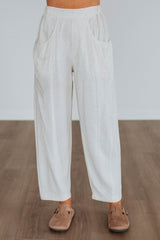 Pierra Linen Pants - Oatmeal