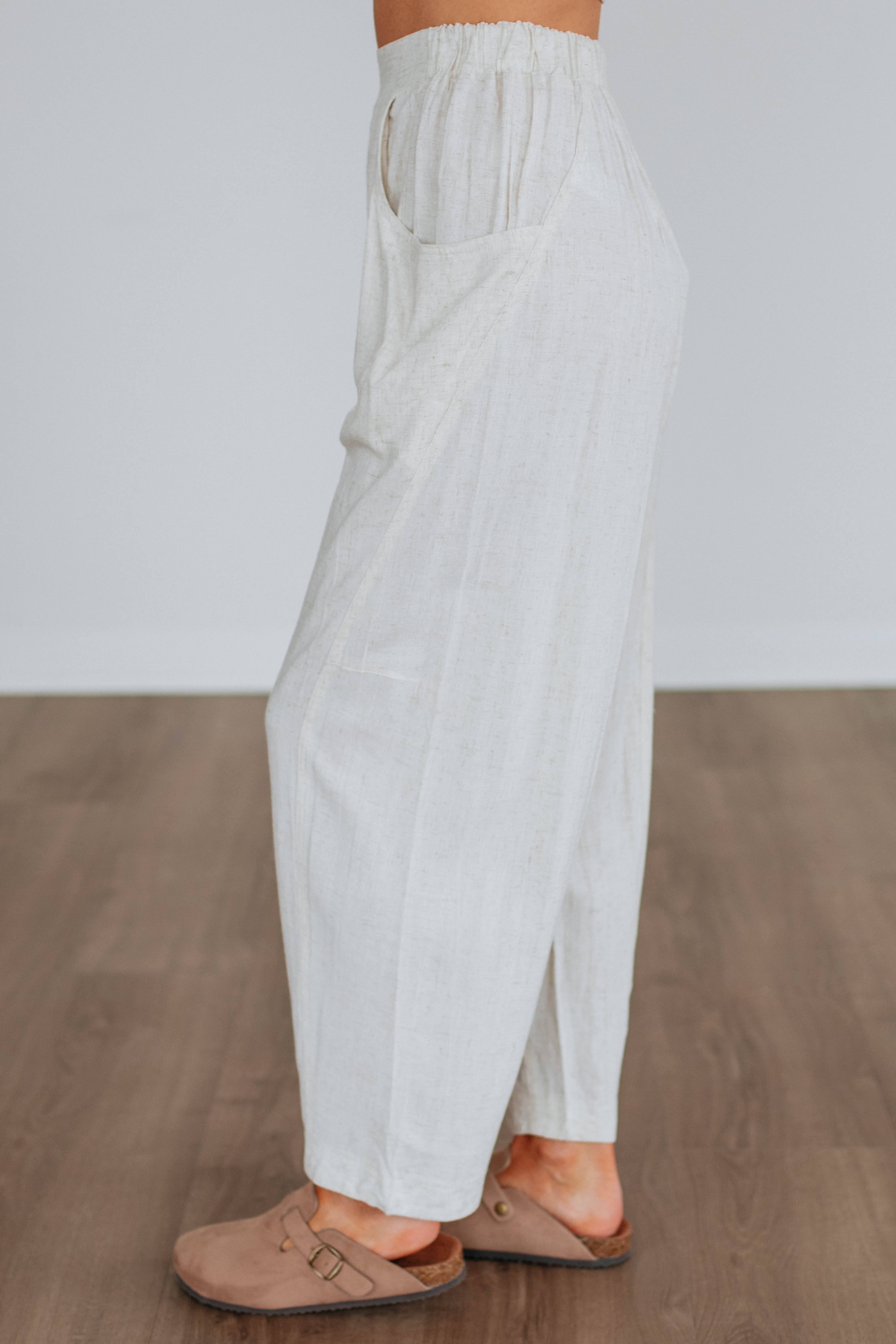 Pierra Linen Pants - Oatmeal