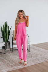 Rae Lounge Jumpsuit - Bubblegum