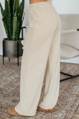 Cayla Striped Pants - Beige Mix