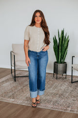 Denise Cardigan Top - Sand