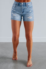 Sandra Risen Shorts - Light Wash