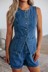 Sawyer Denim Shorts - Dark Wash