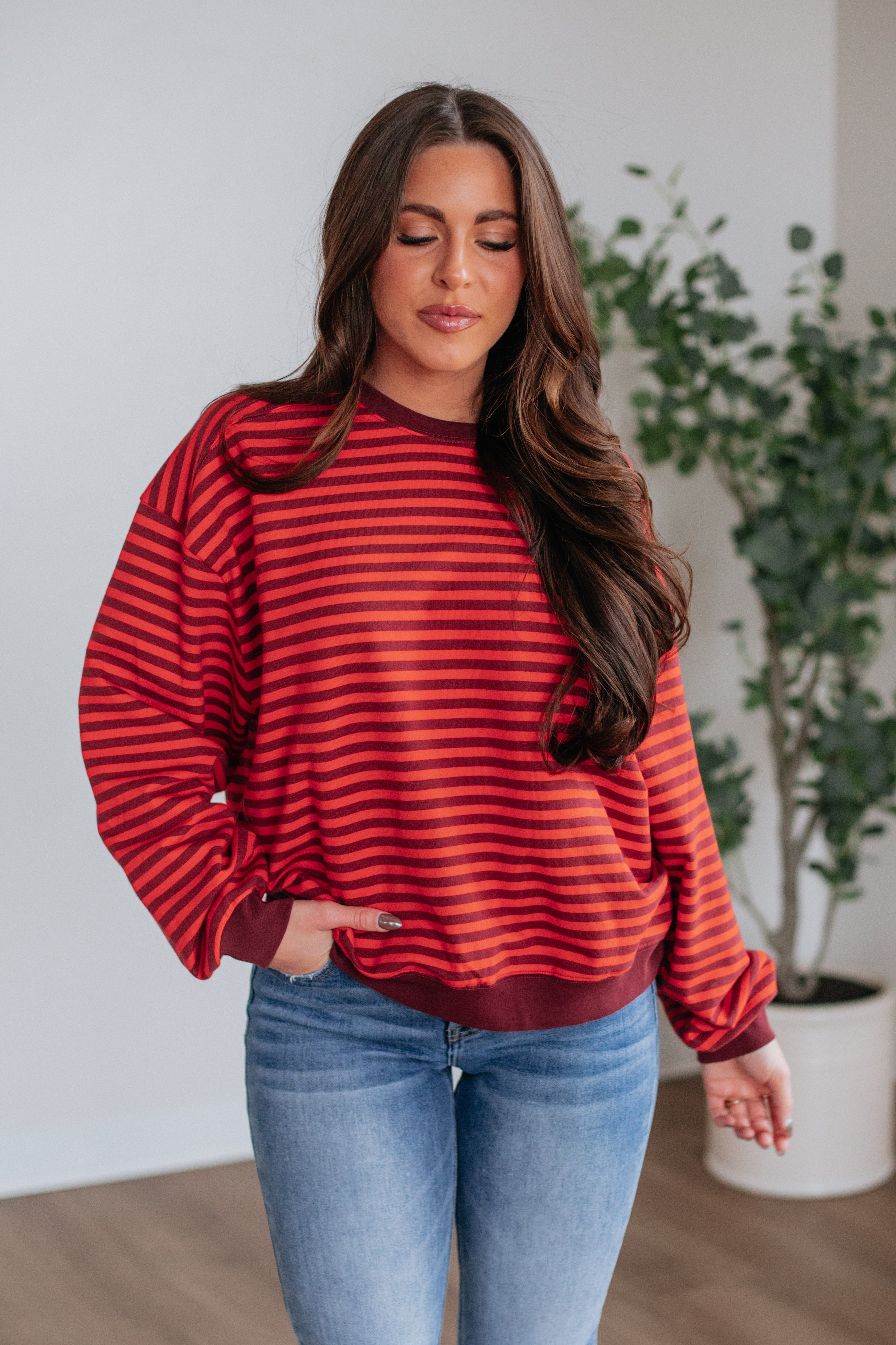 Baylee Striped Crewneck