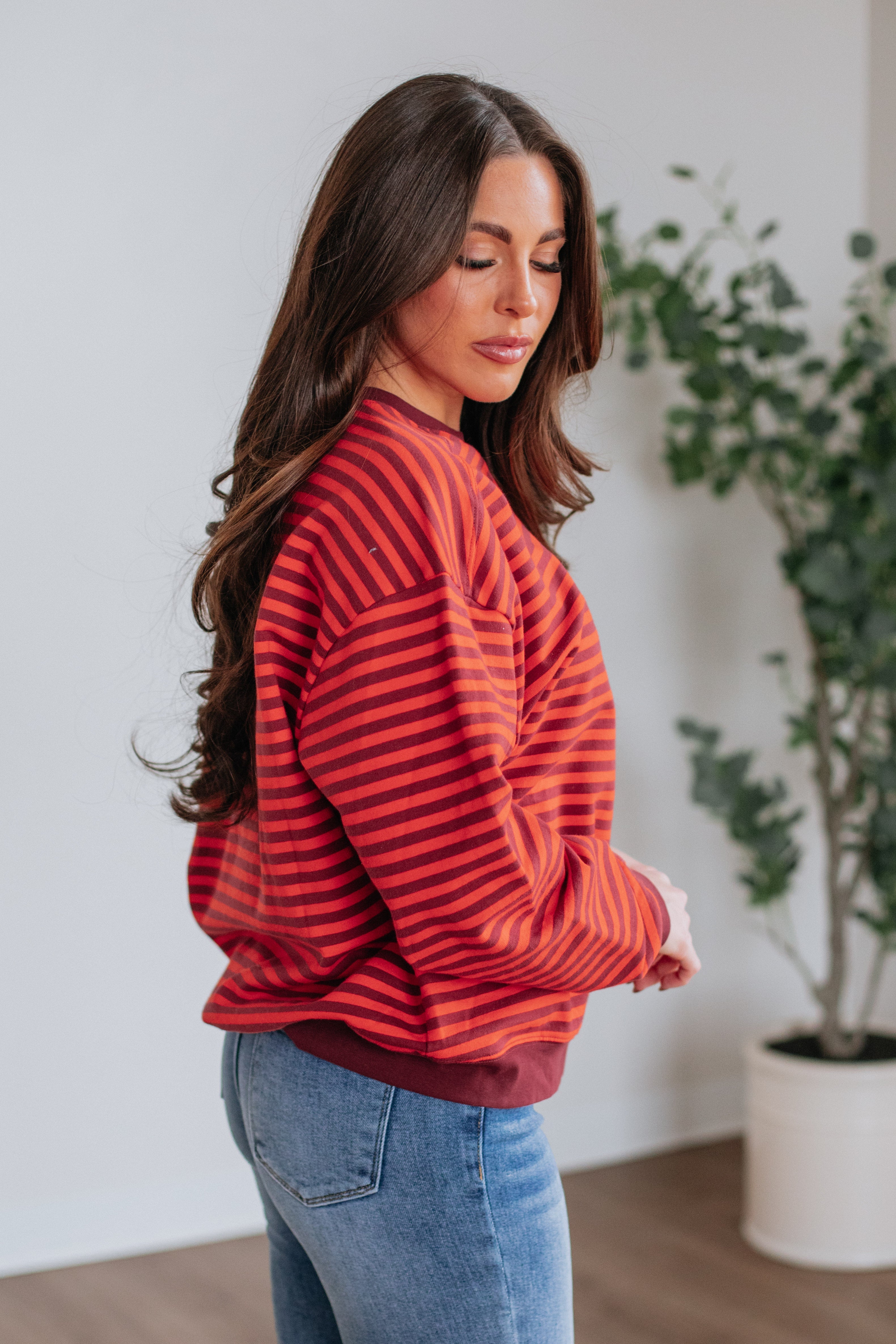Baylee Striped Crewneck