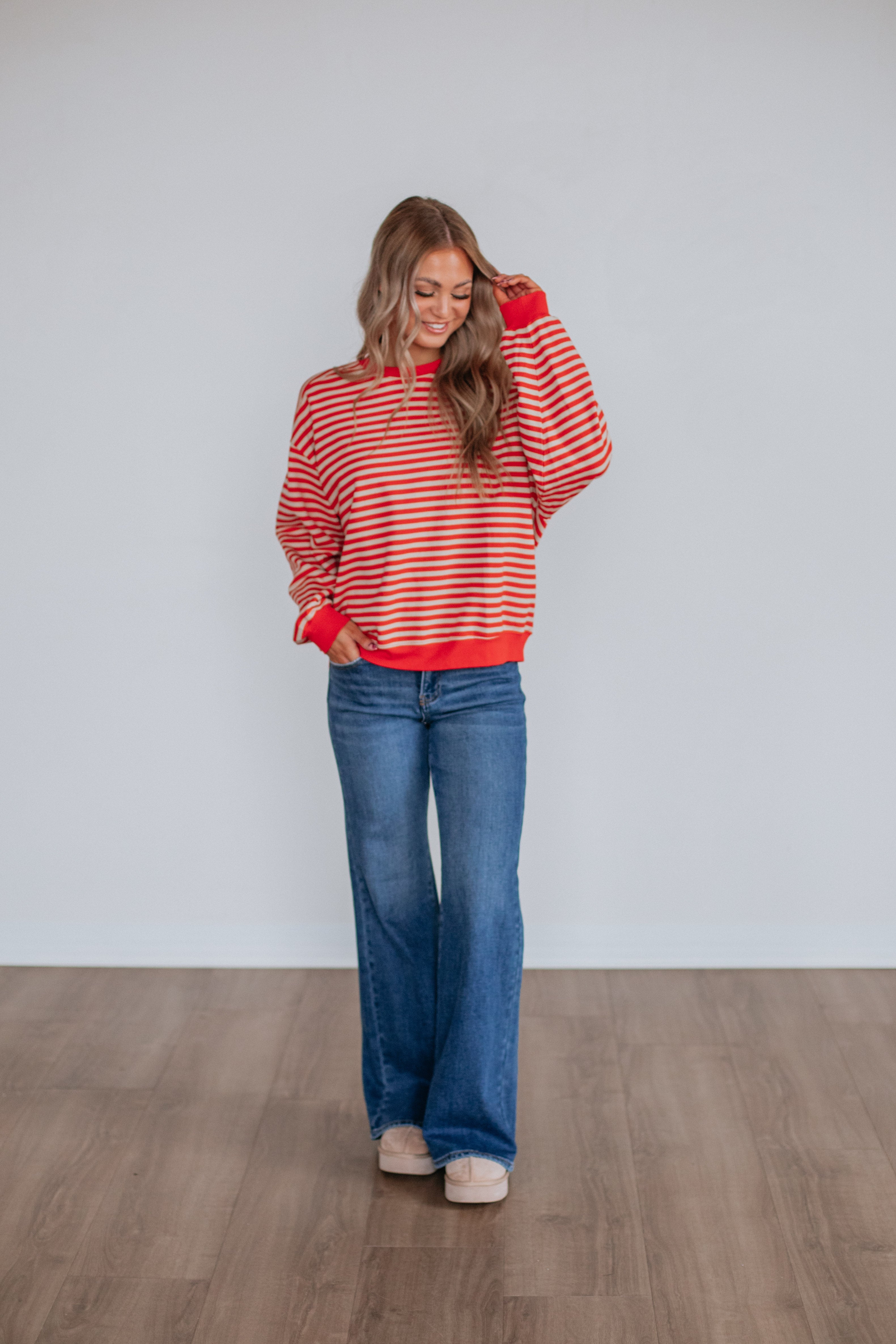 Baylee Striped Crewneck