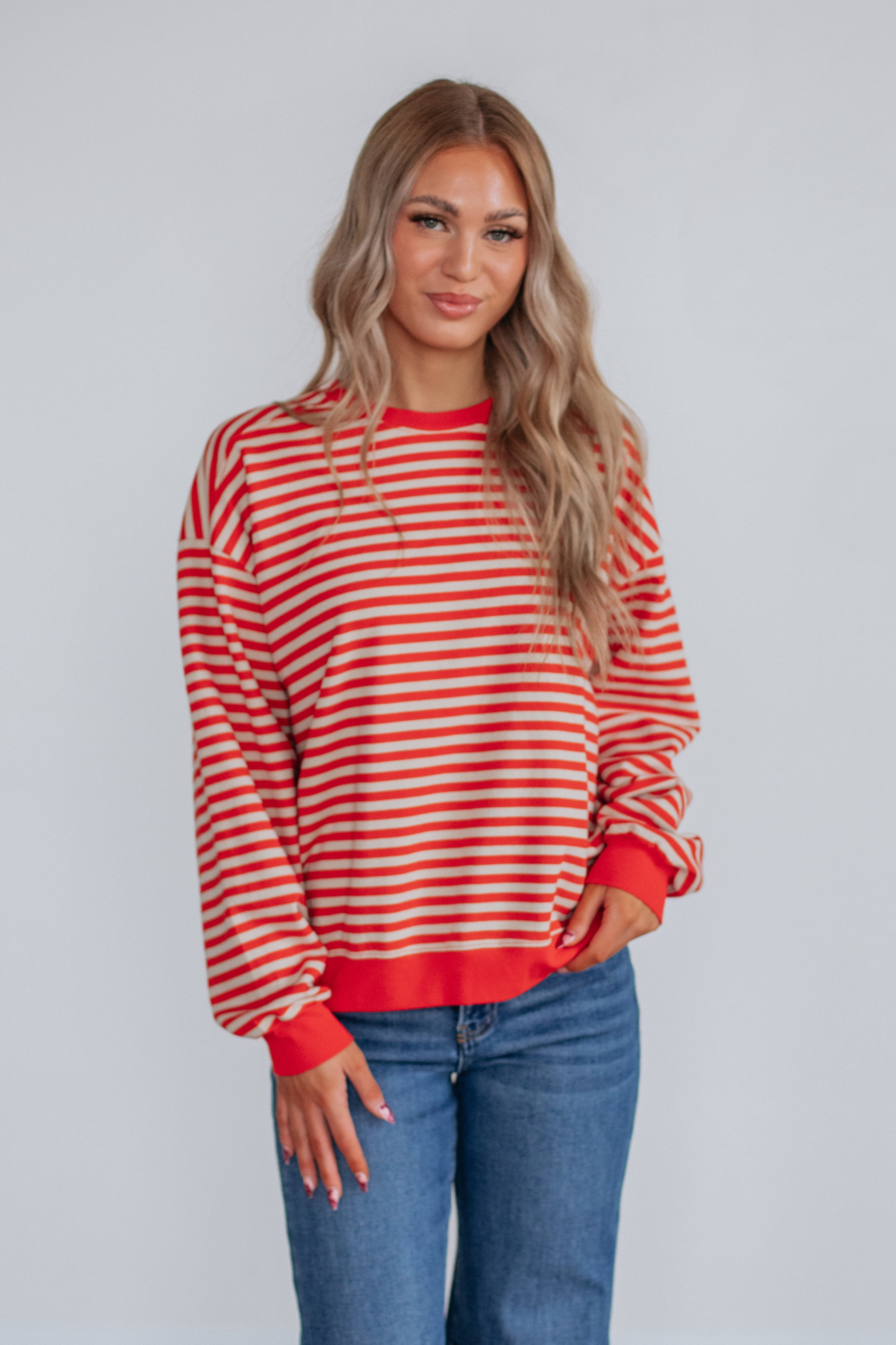 Baylee Striped Crewneck
