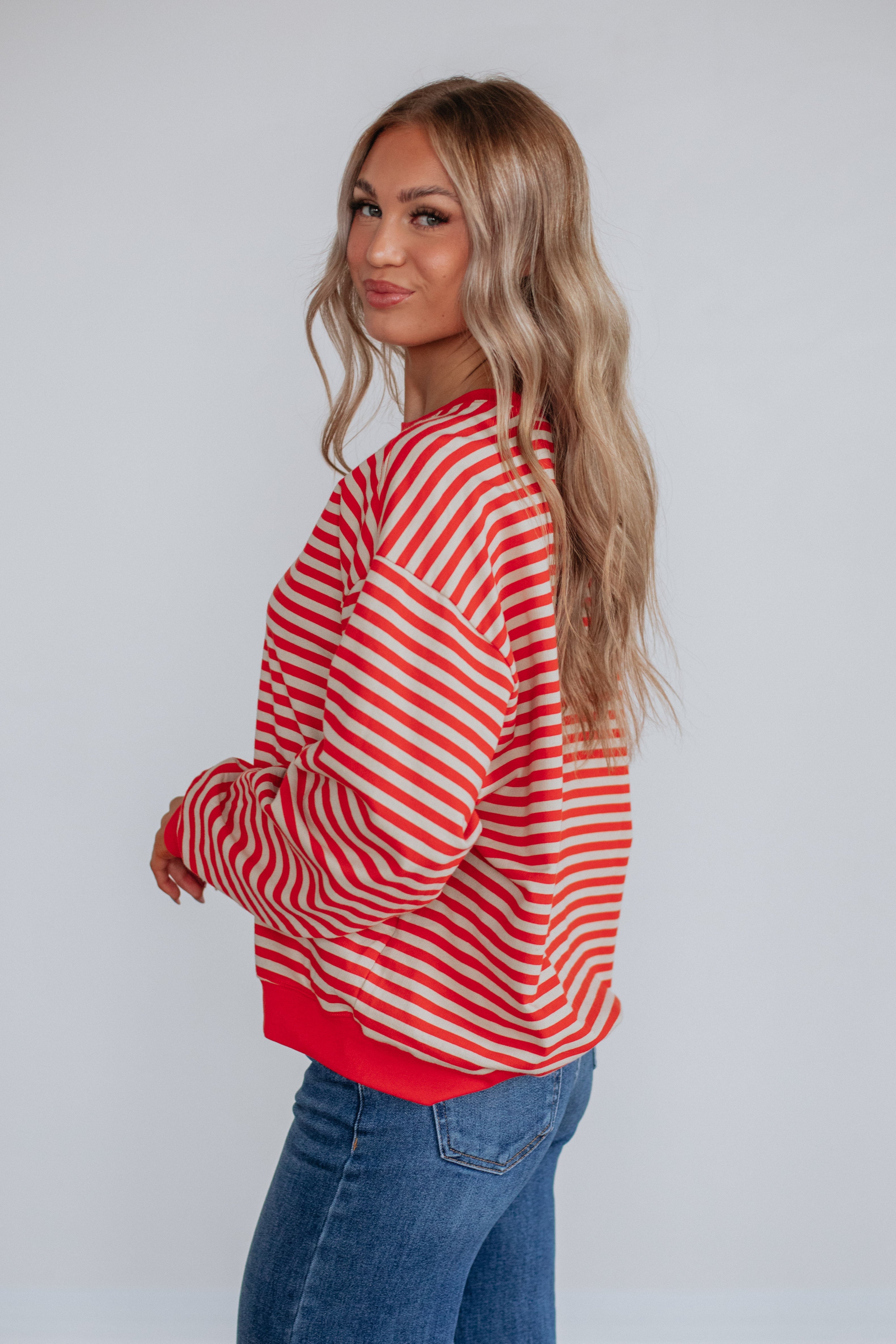 Baylee Striped Crewneck