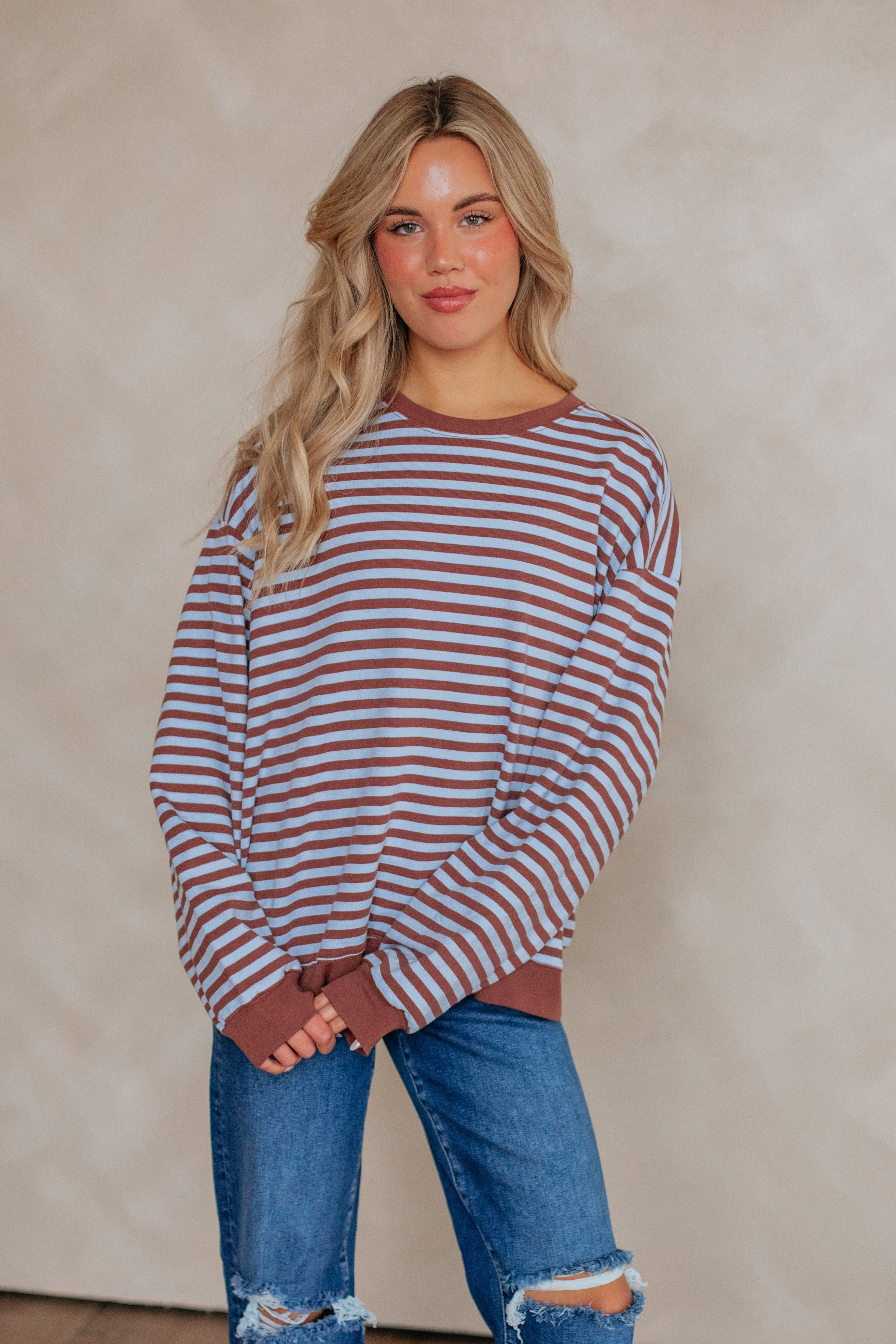 Baylee Striped Crewneck