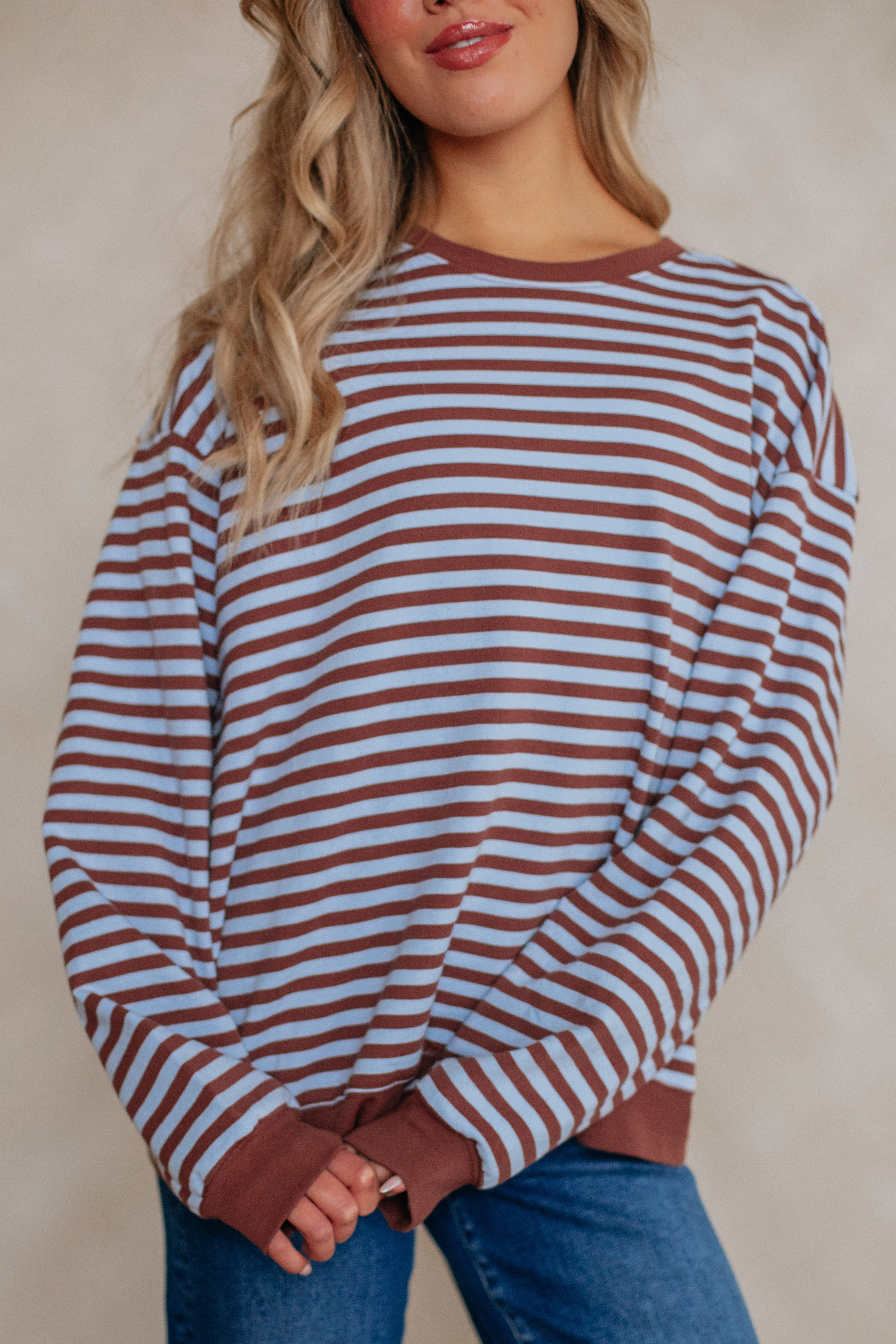 Baylee Striped Crewneck