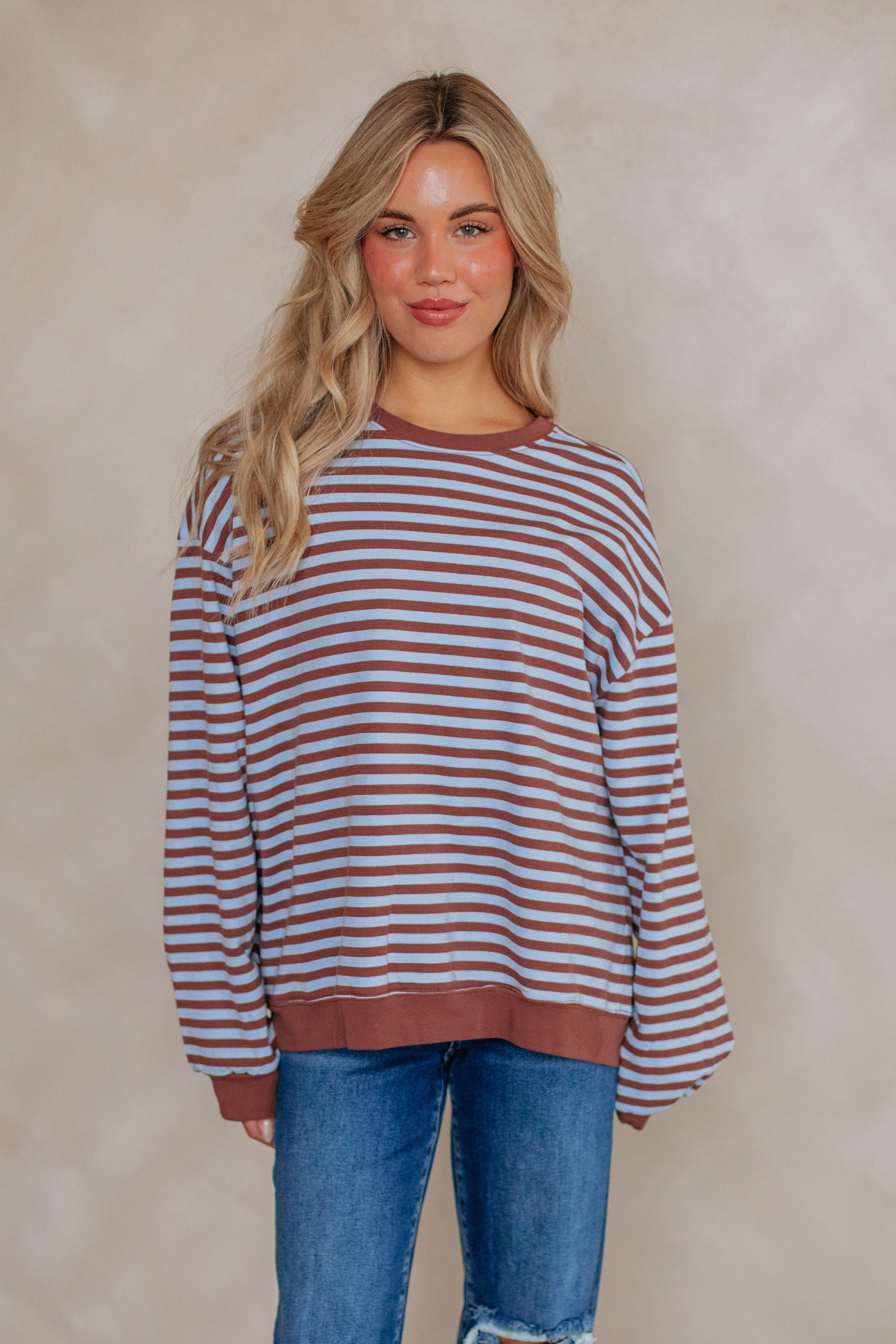 Baylee Striped Crewneck