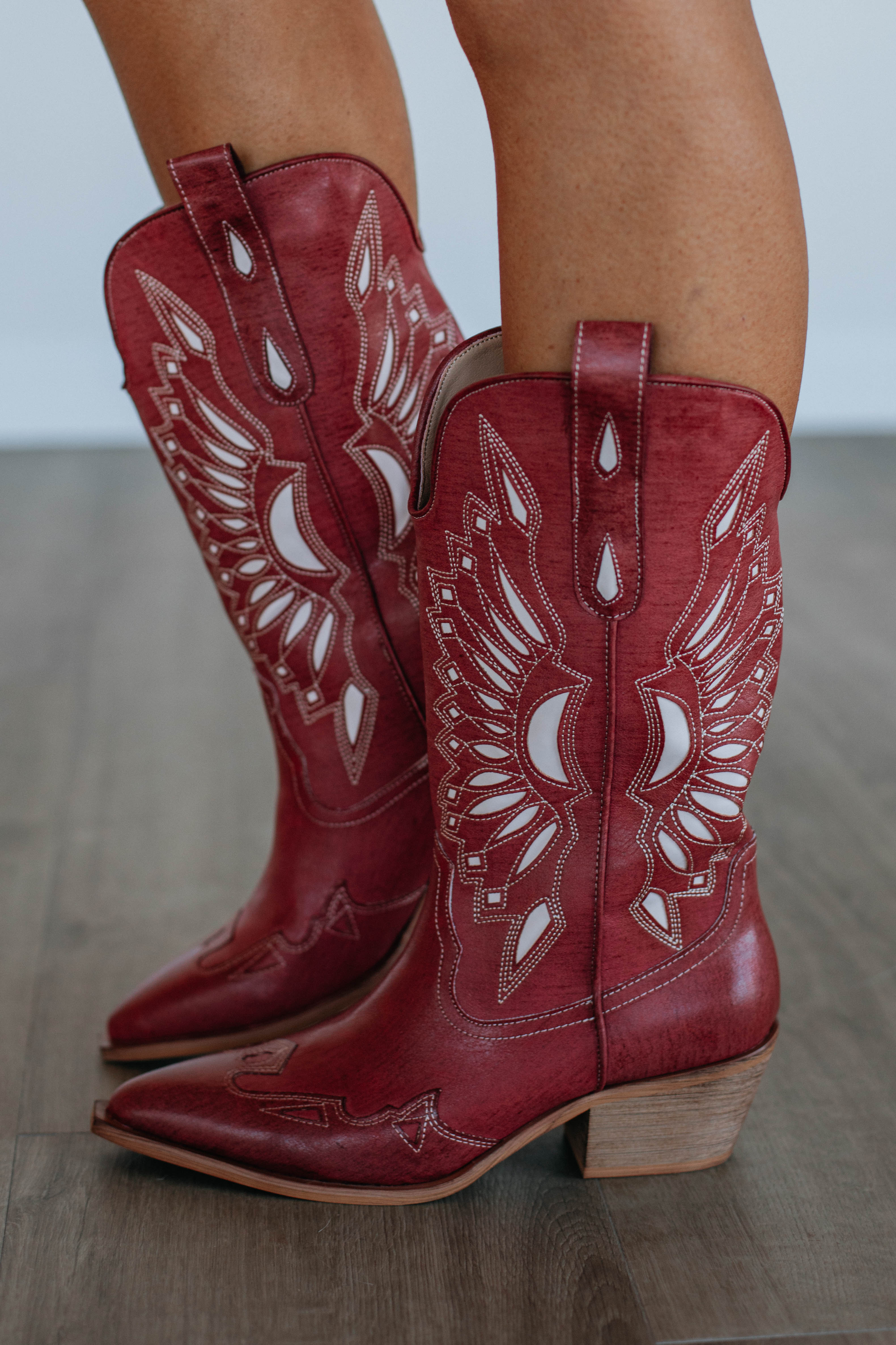 Someone Else's Problem Cowgirl Boots - Ruby