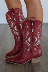 Someone Else's Problem Cowgirl Boots - Ruby