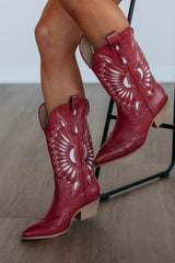 Someone Else's Problem Cowgirl Boots - Ruby