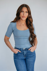 Spader Basic Top - Slate Blue