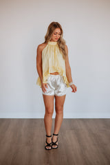 Vissa Satin Shorts - Cream