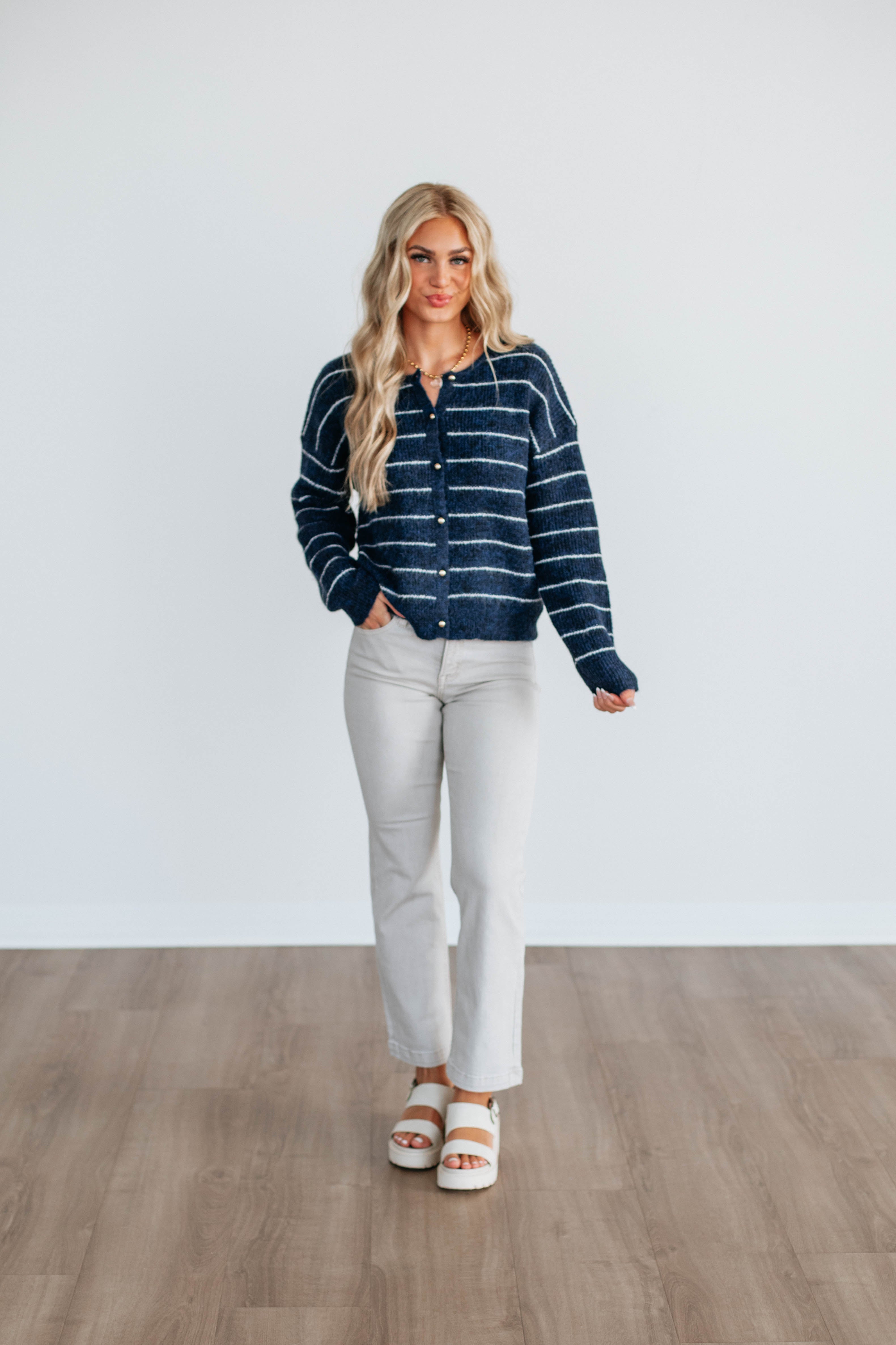 Taysha Striped Cardigan