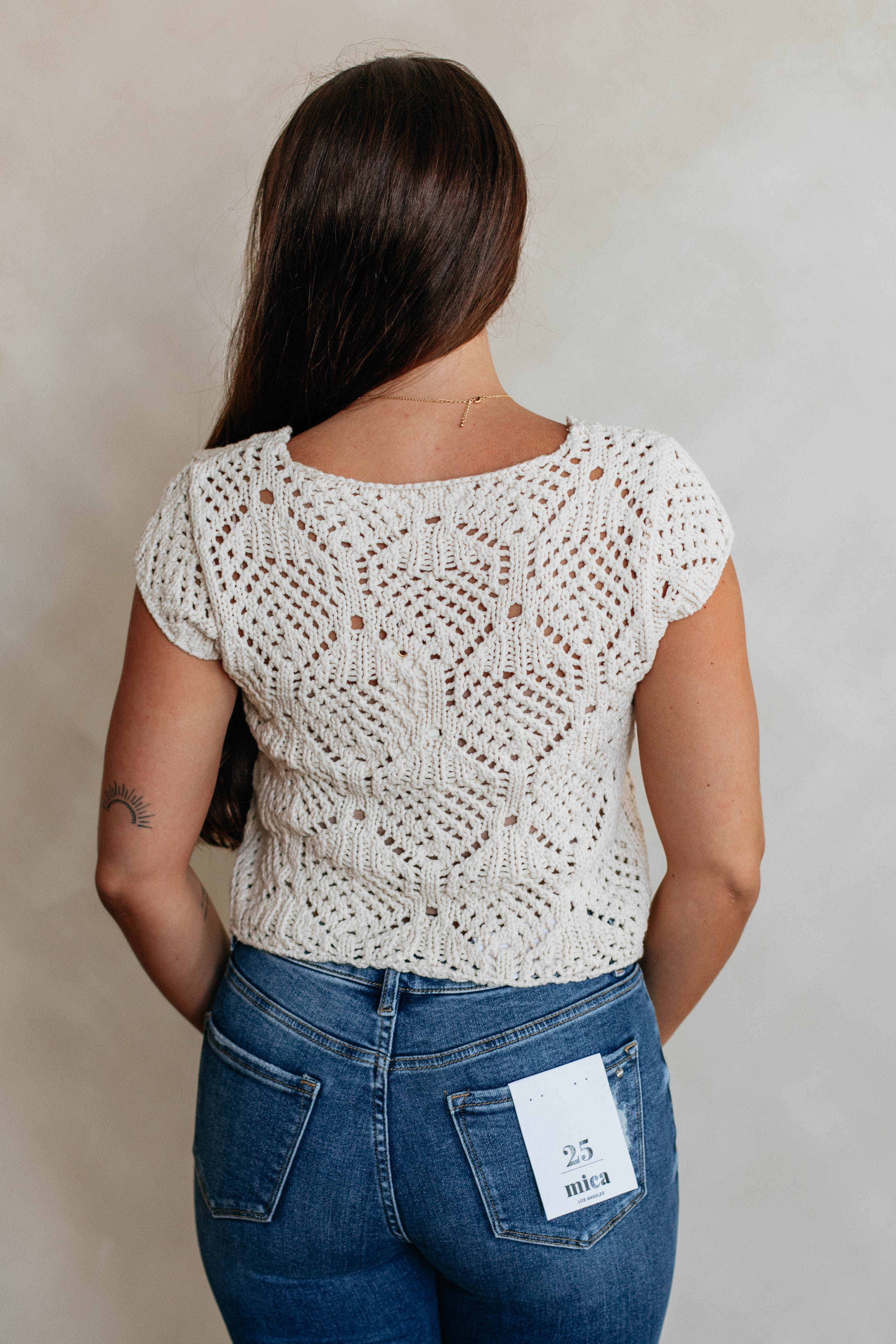 Samira Crochet Top - Natural