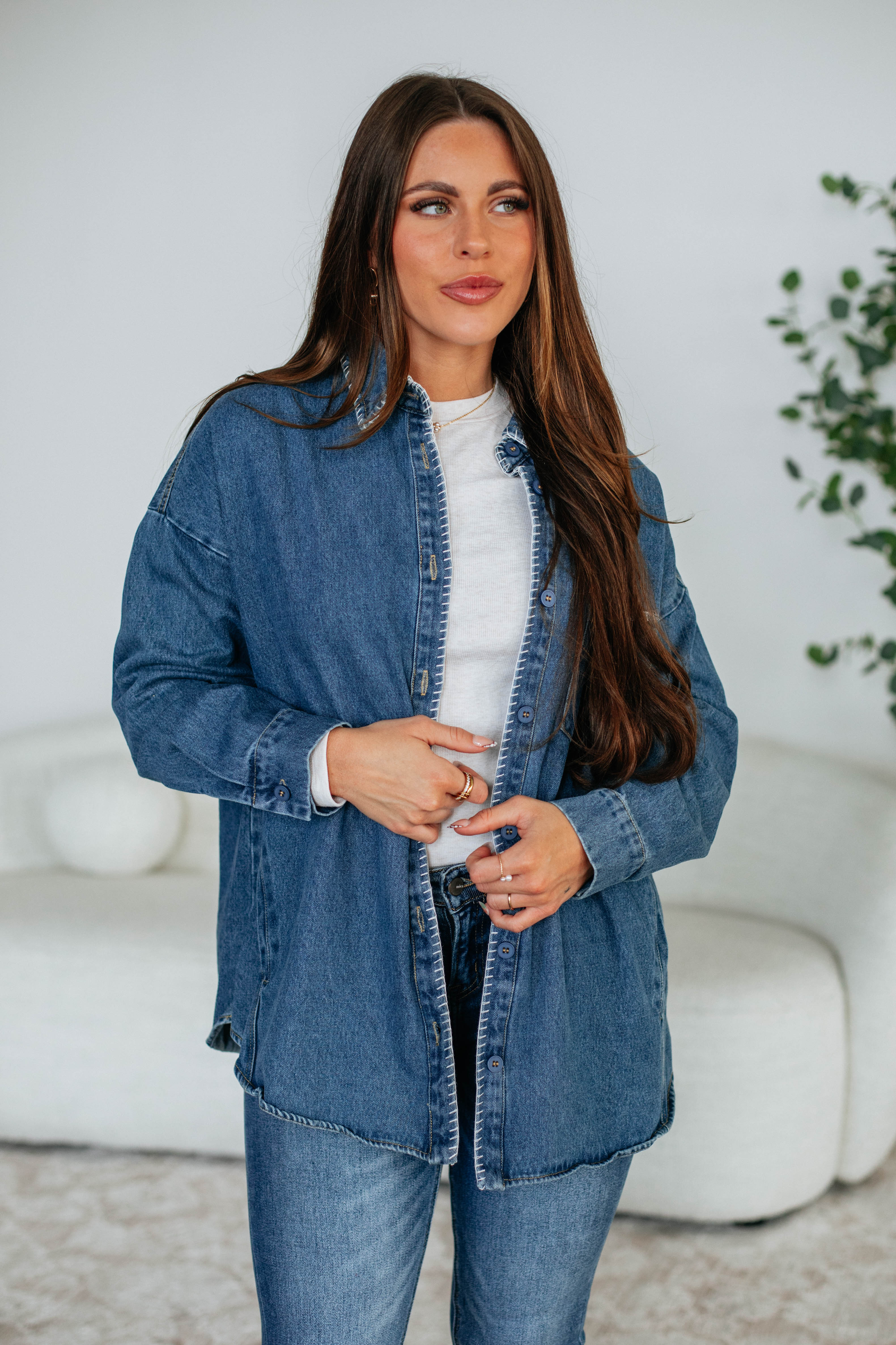 Debra Denim Shacket