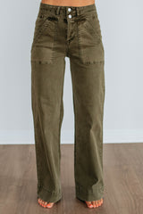 Bennett Mica Jeans - Fern Green