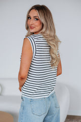 Terra Striped Top - Ivory Mix