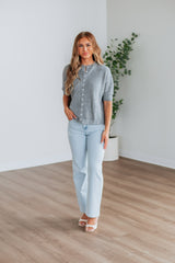 Auden Sweater Top - Heather Grey