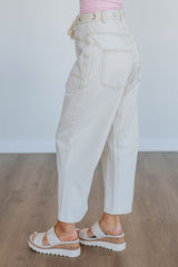 Vance Denim Pants - Cream