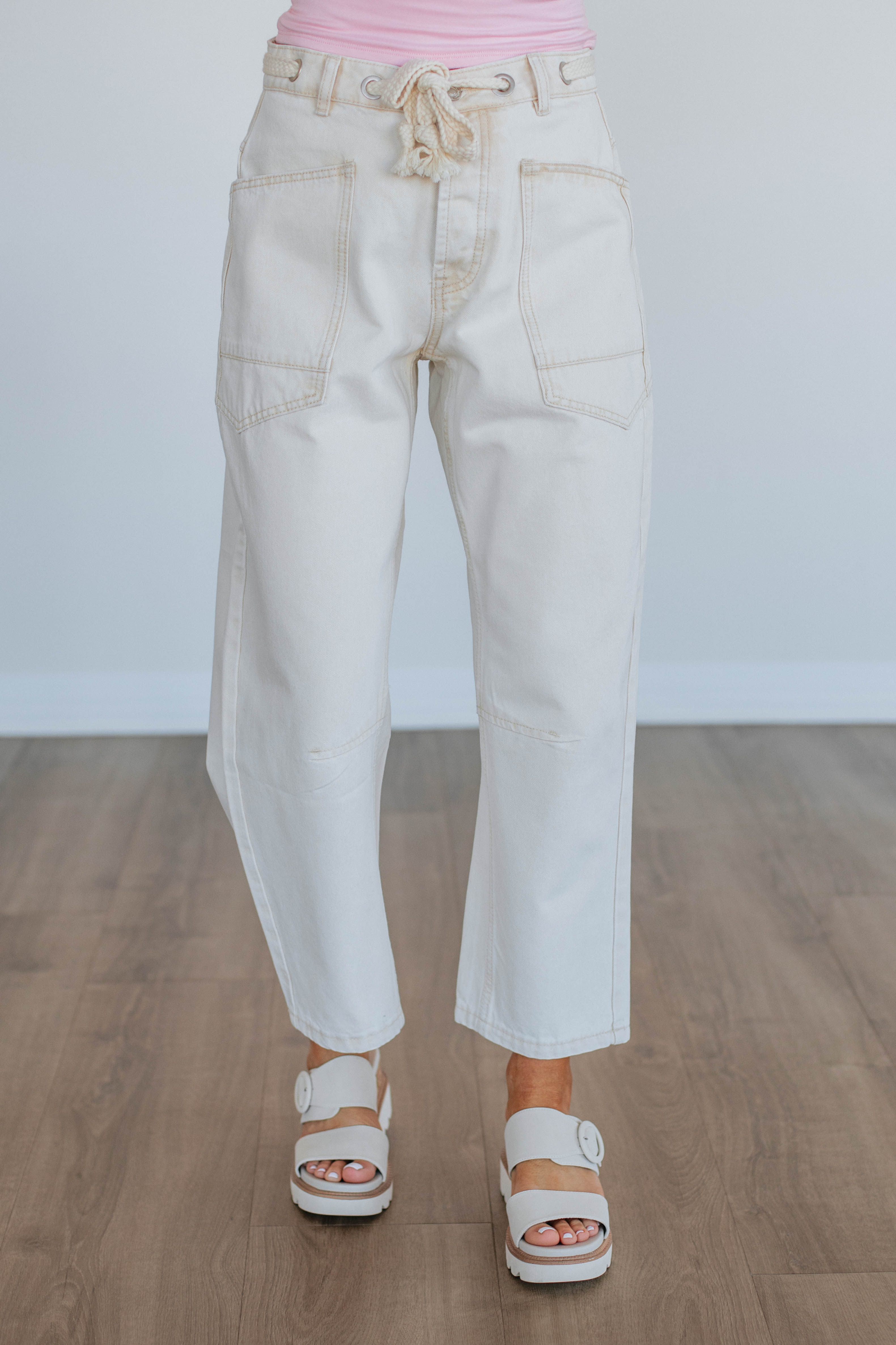 Vance Denim Pants - Cream