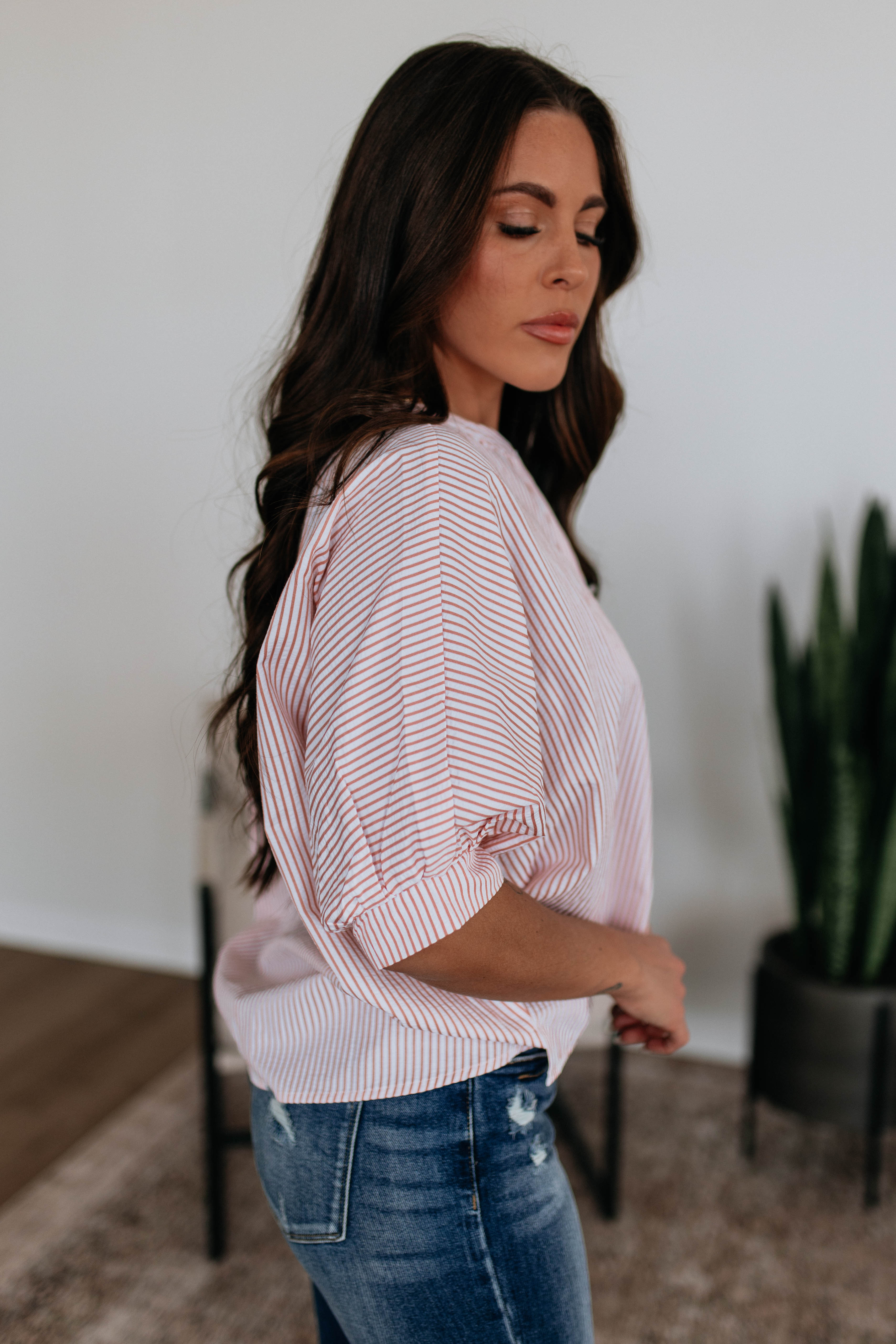 Lorraine Pinstripe Top