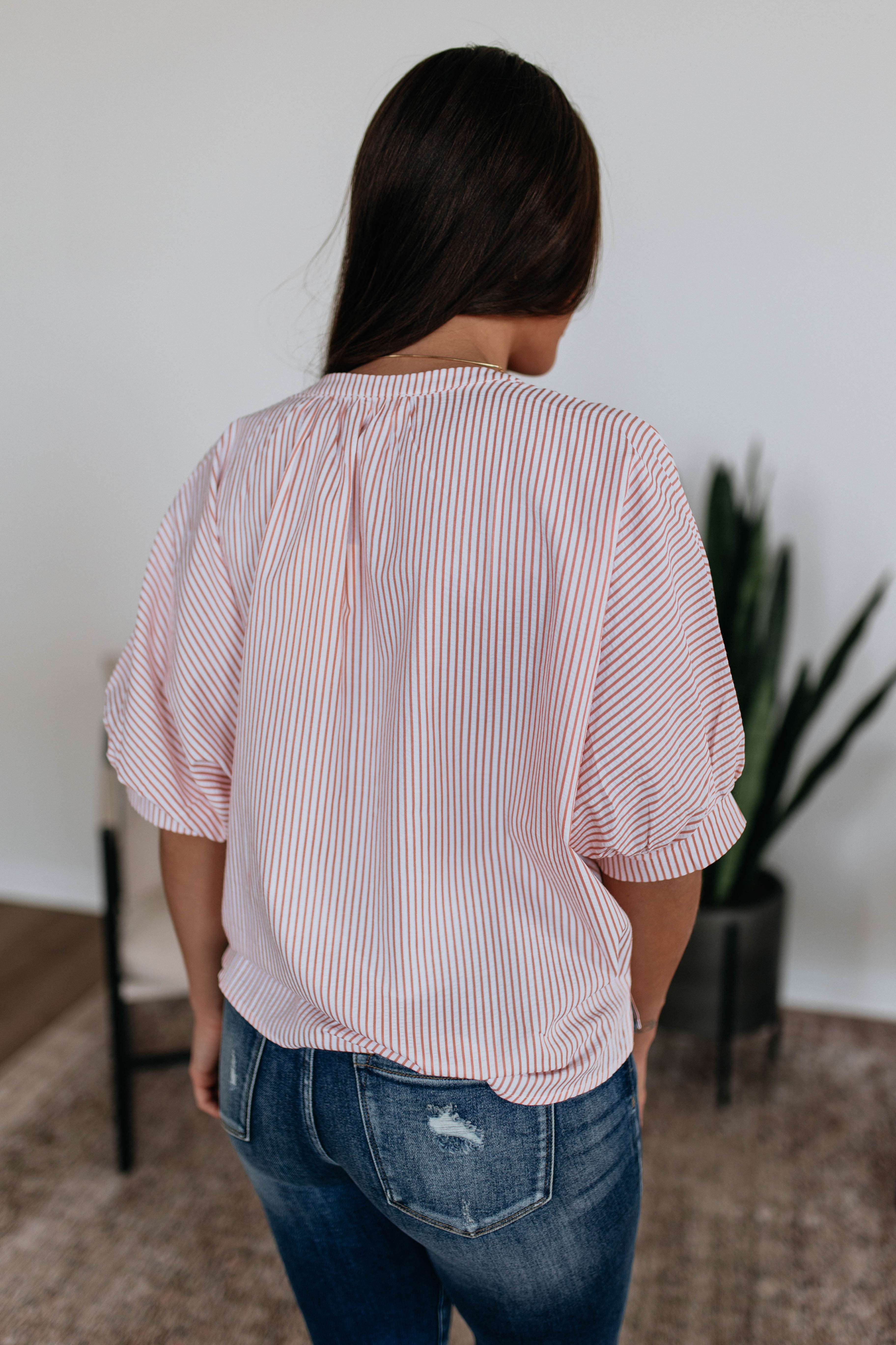 Lorraine Pinstripe Top