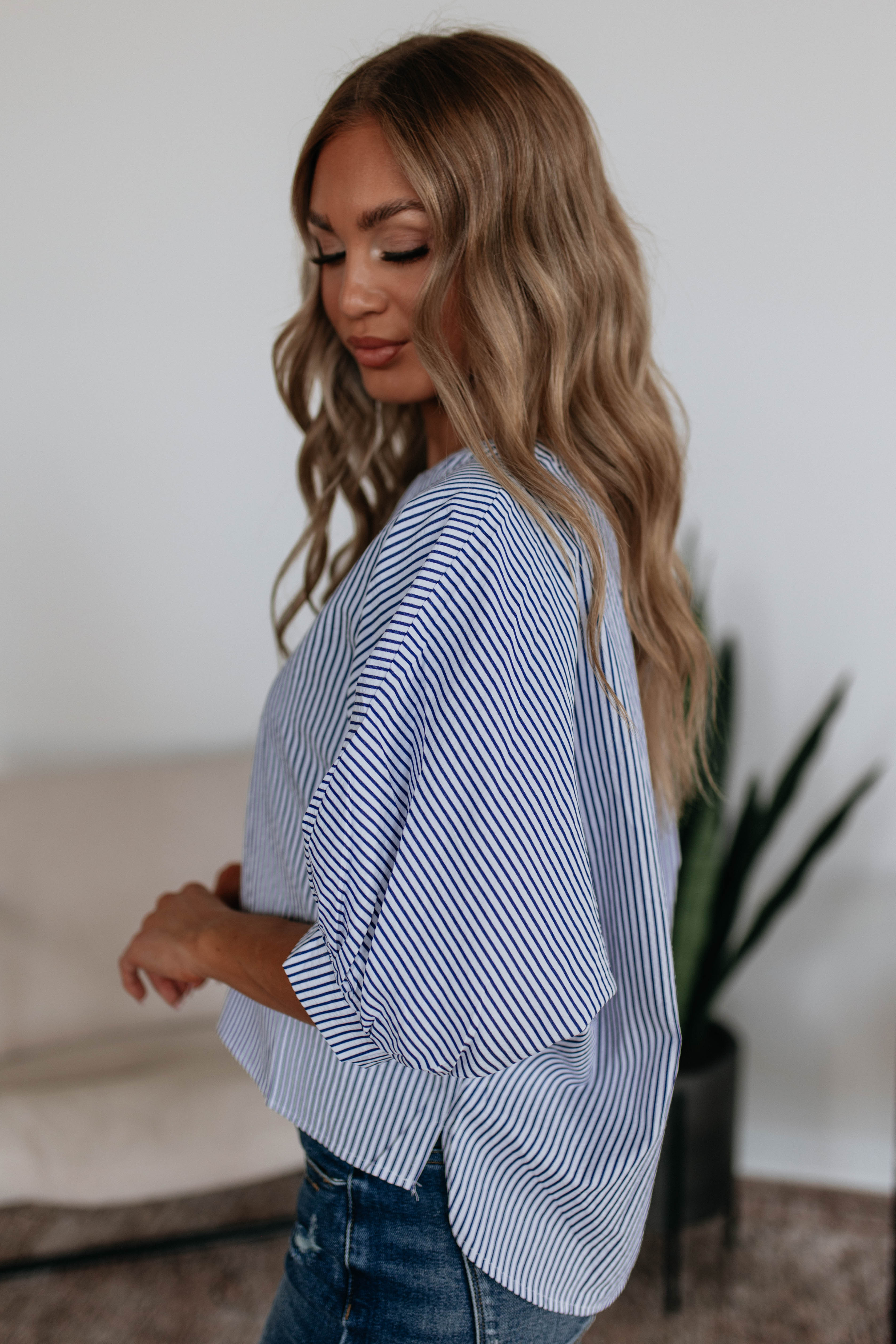 Lorraine Pinstripe Top