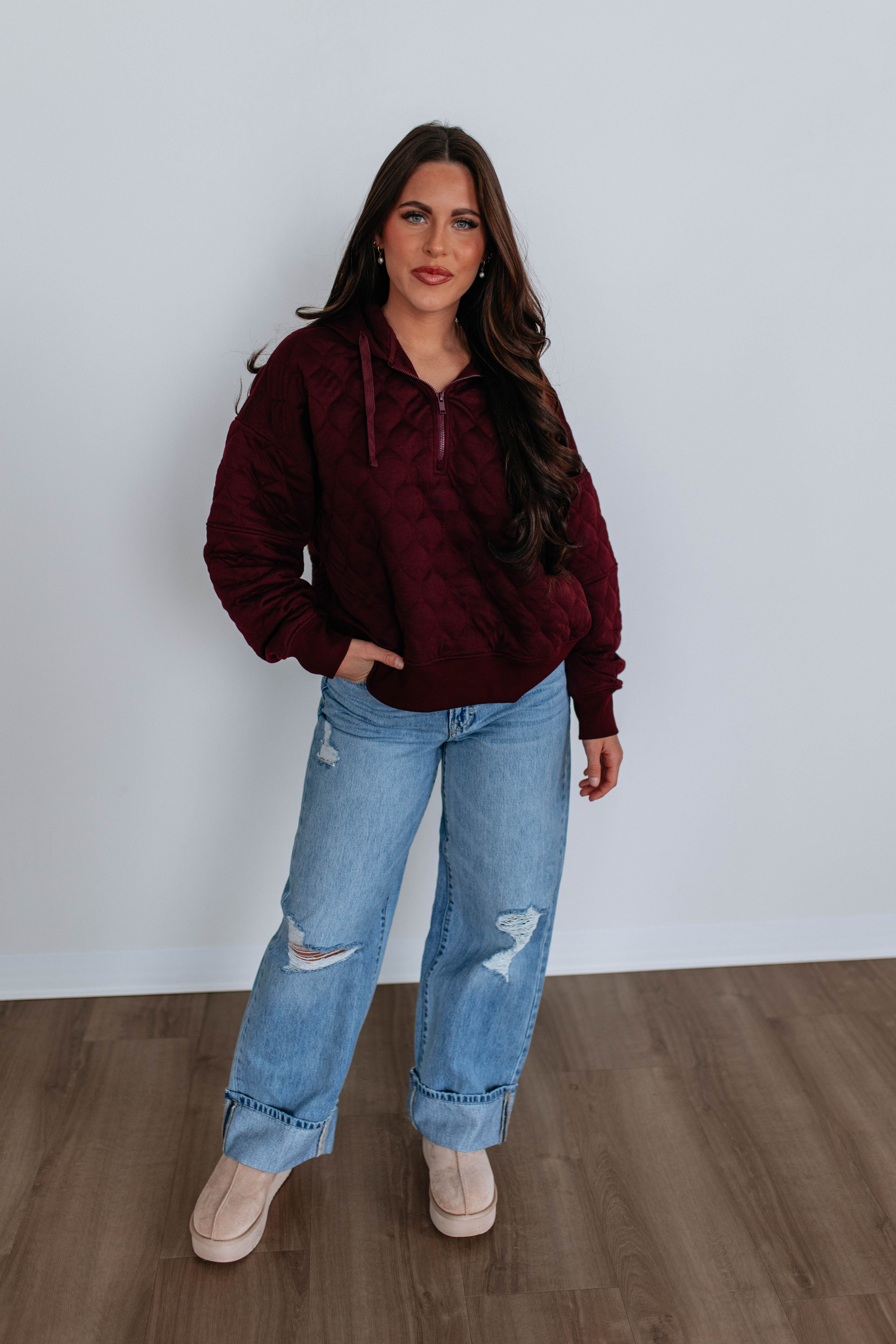 Maydee Quilted Pullover