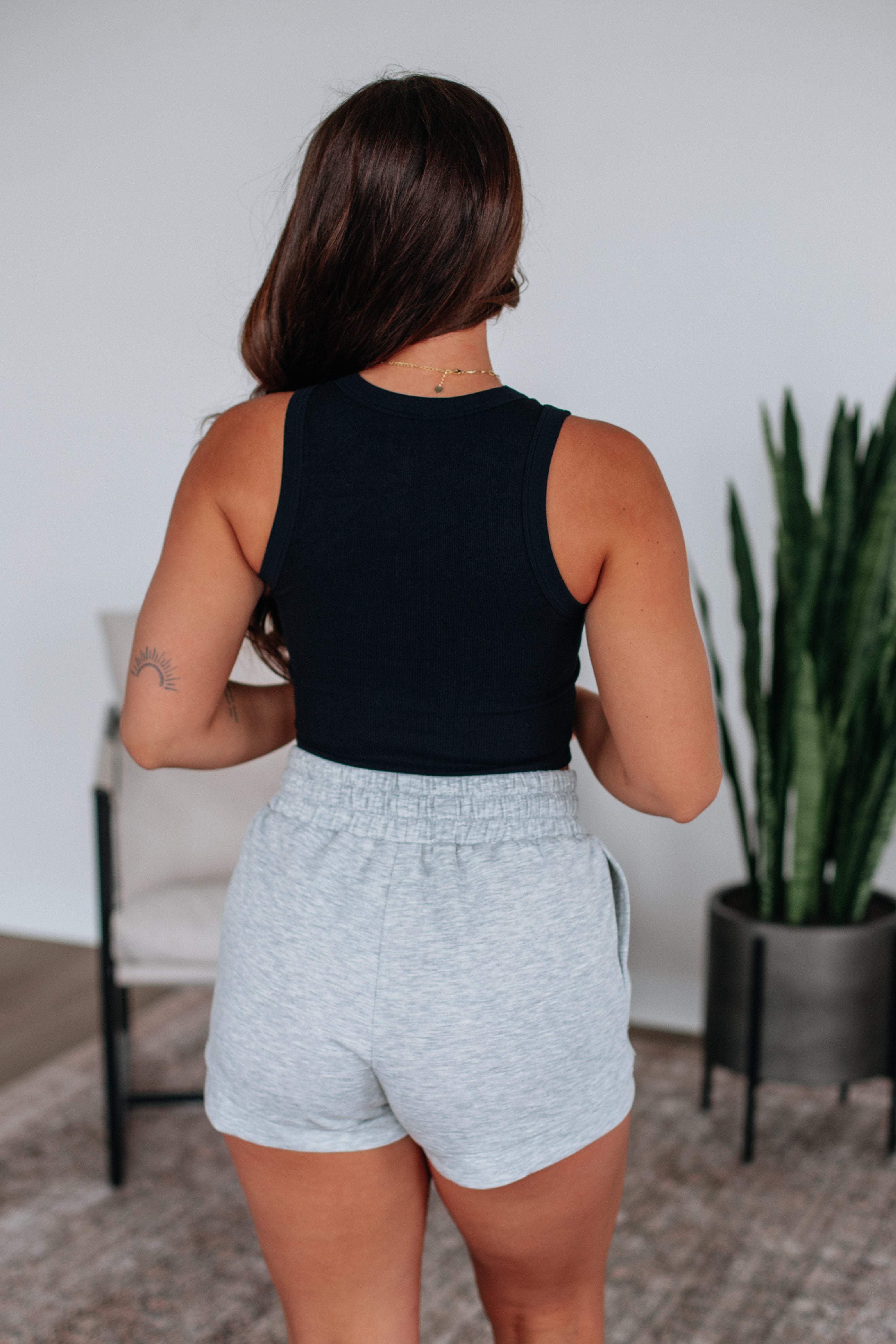 Whitley Ribbed Tank - Black