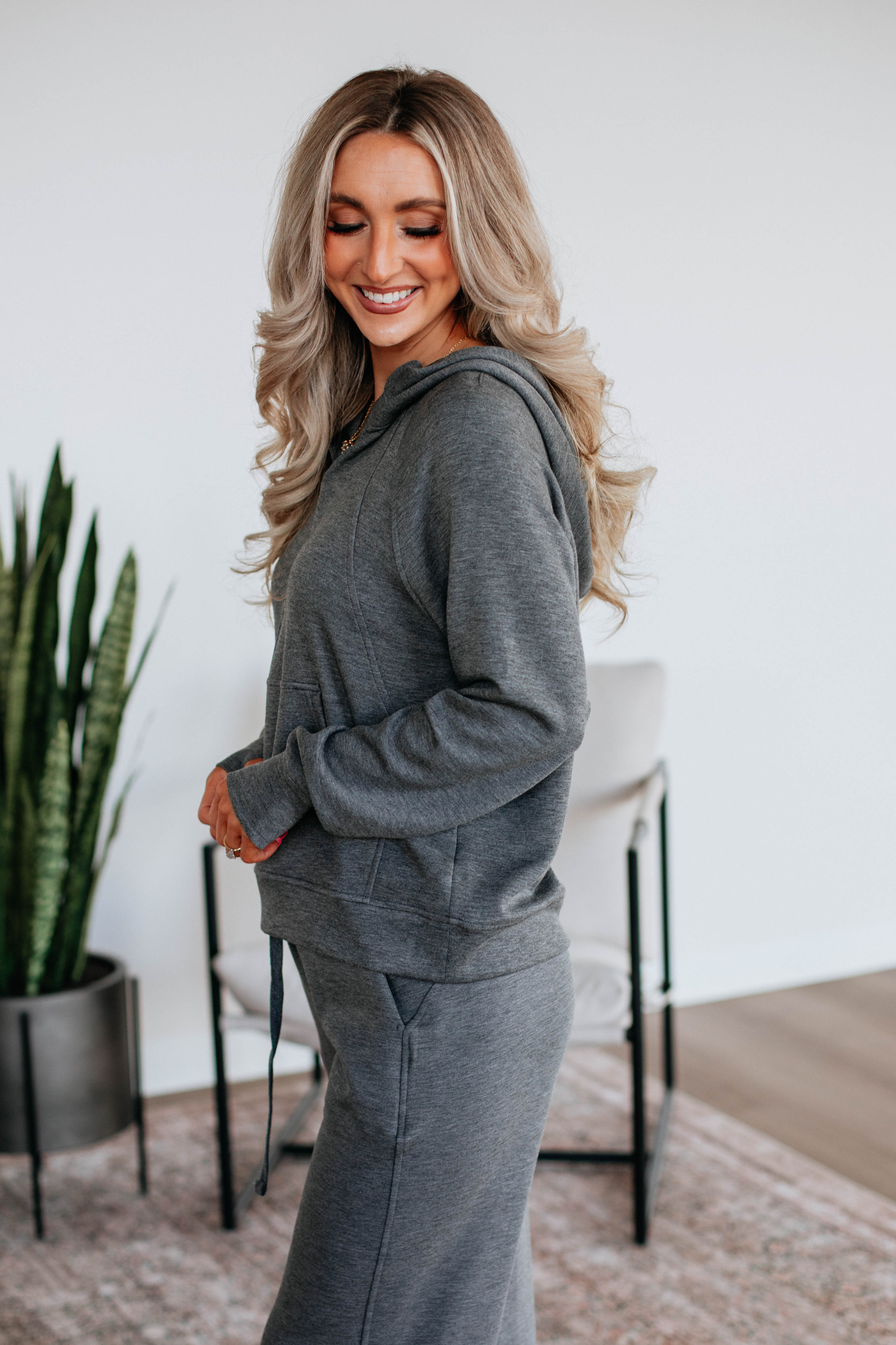 Aubrie Half-Zip Pullover - Charcoal