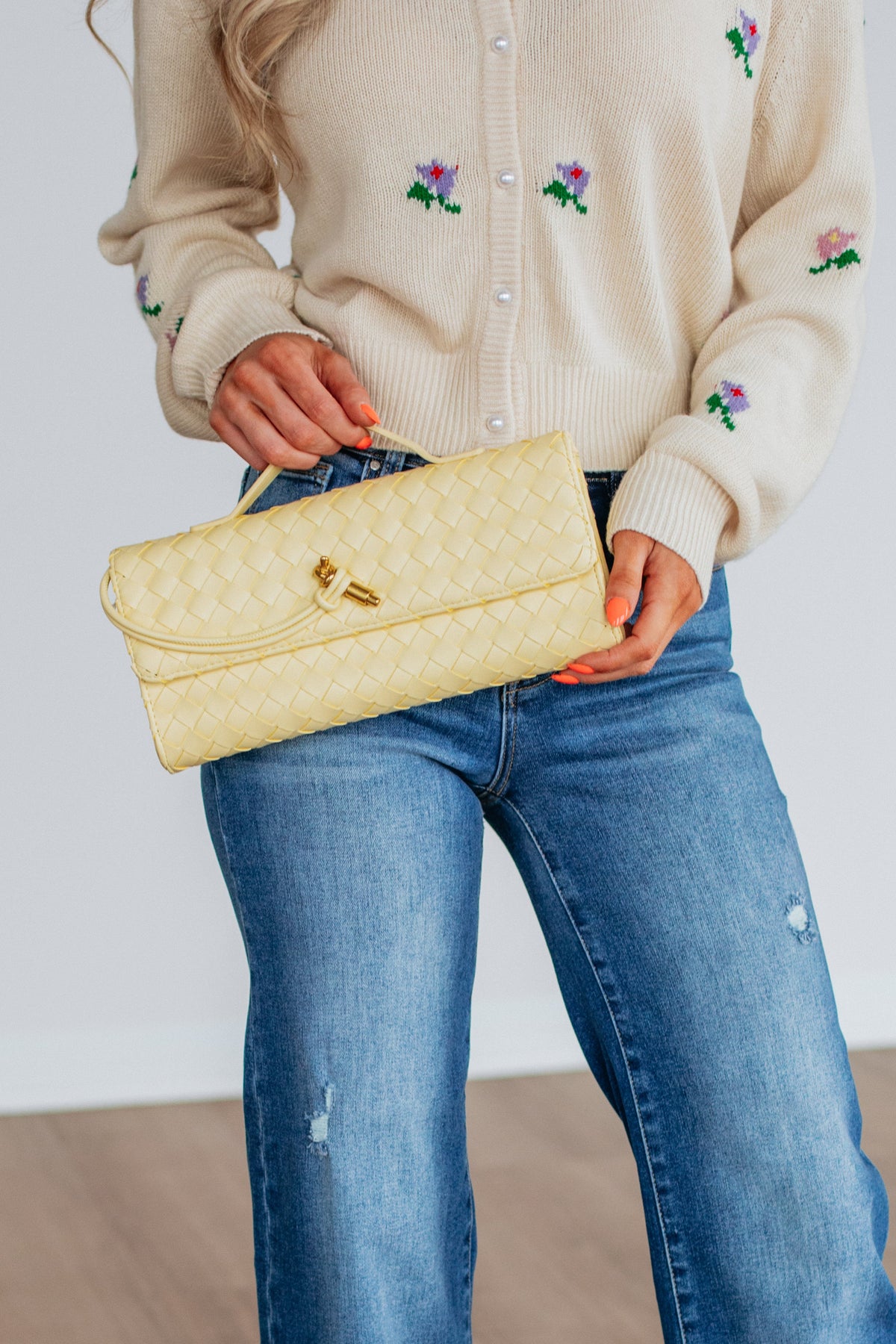 Asha Clutch Crossbody - Macaroon