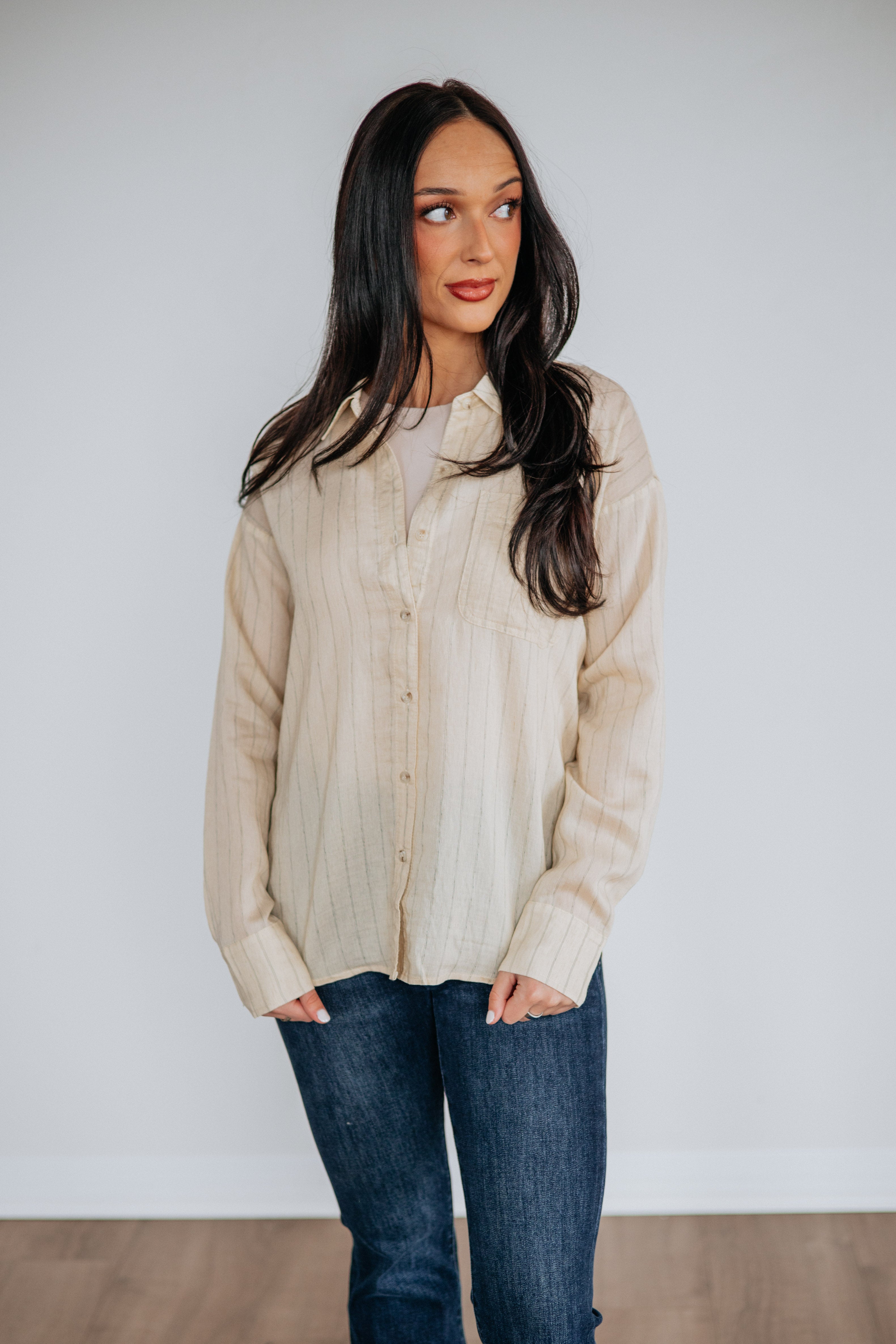 Lieza Striped Button Down