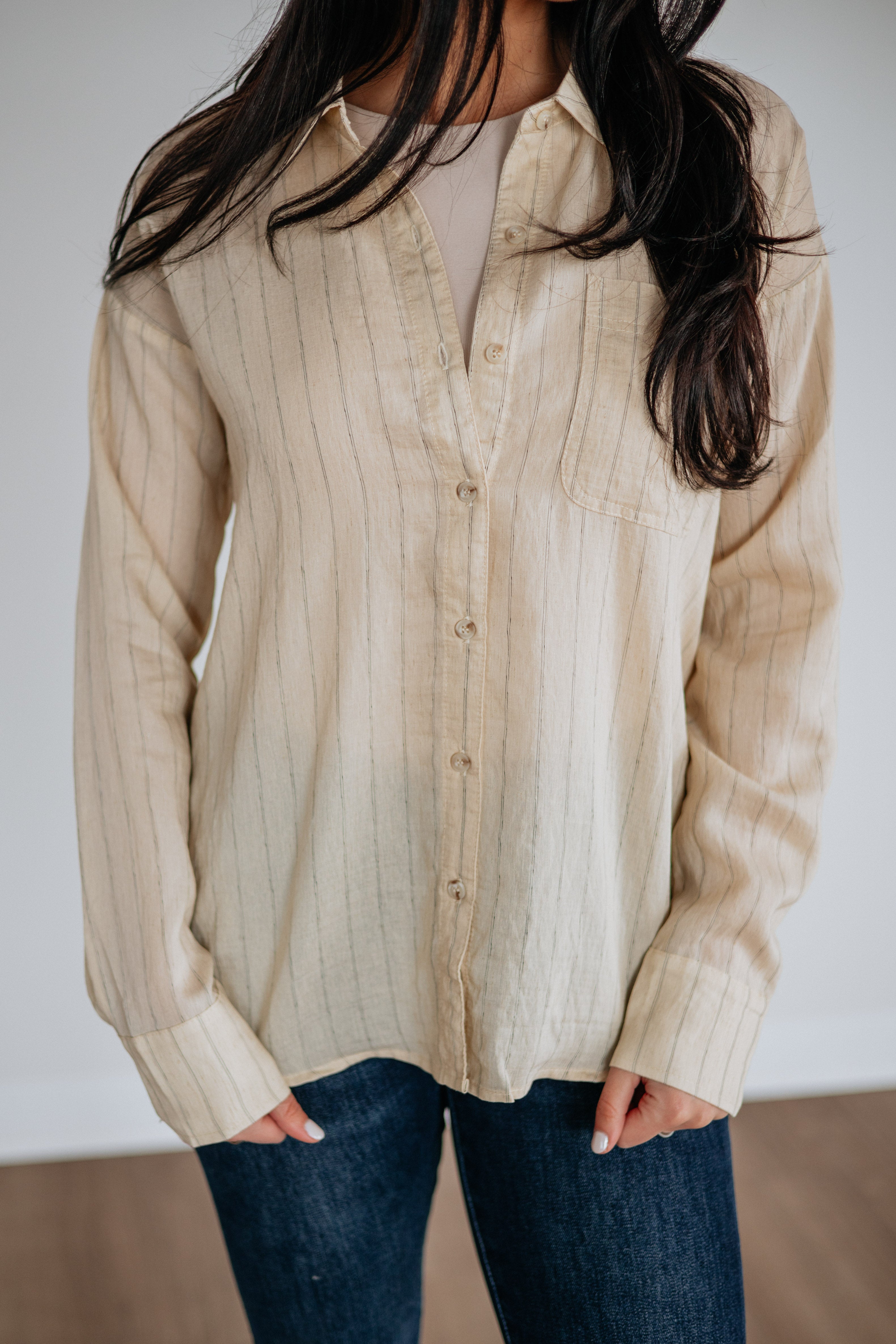 Lieza Striped Button Down
