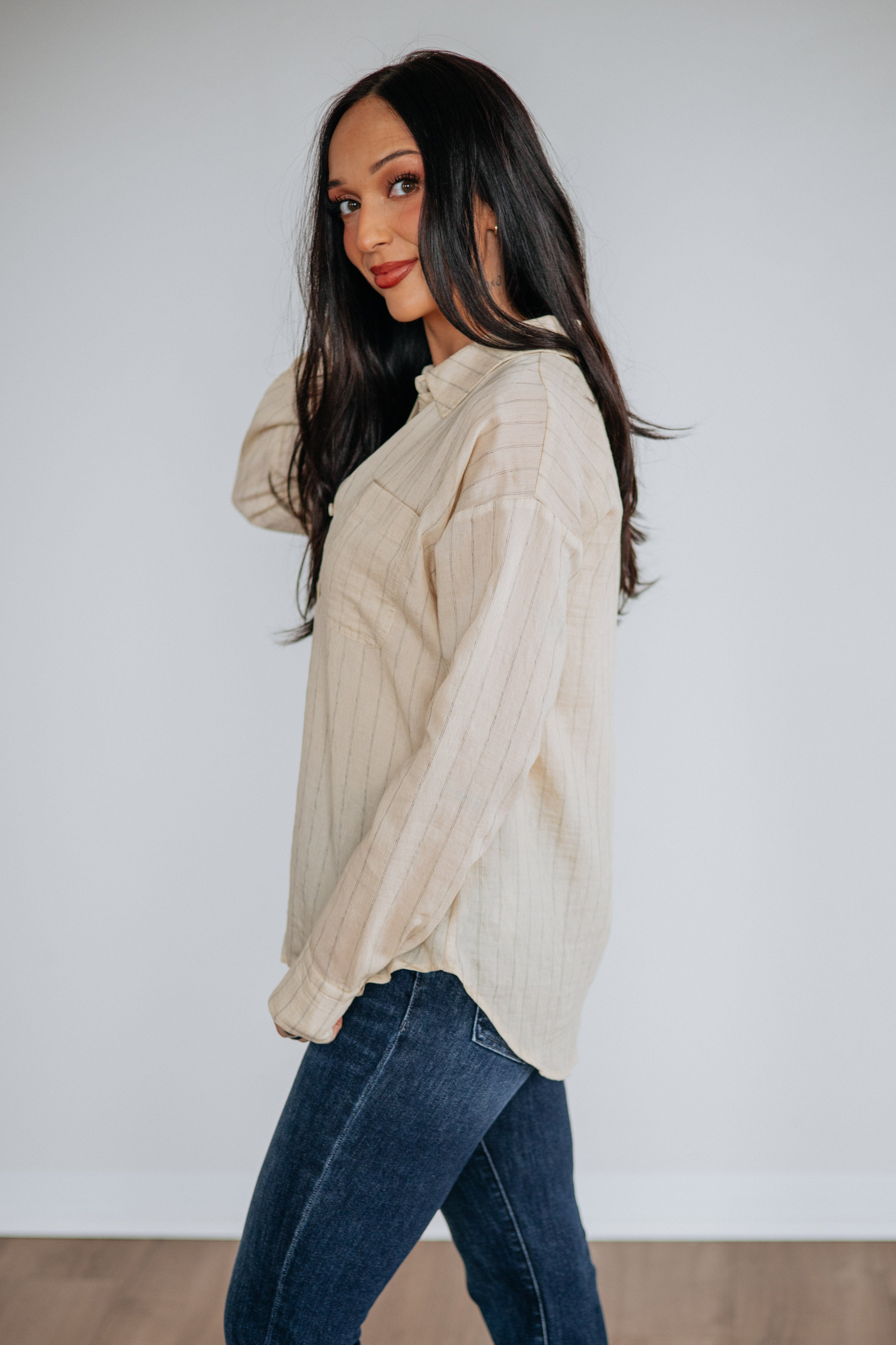 Lieza Striped Button Down